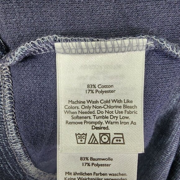 Mens Heather Blue Eddie Bauer Sweatshirt 1/4 Zip Long Sleeve Mock Neck Size L - Picture 5 of 9